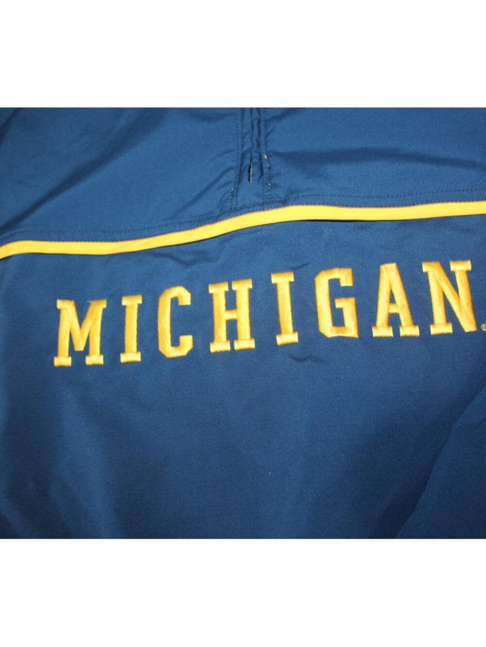Vintage Columbia Warm Up Jacket Jersey Lined 1/4 Zip Michigan Embroidered Logo L - Picture 3 of 12
